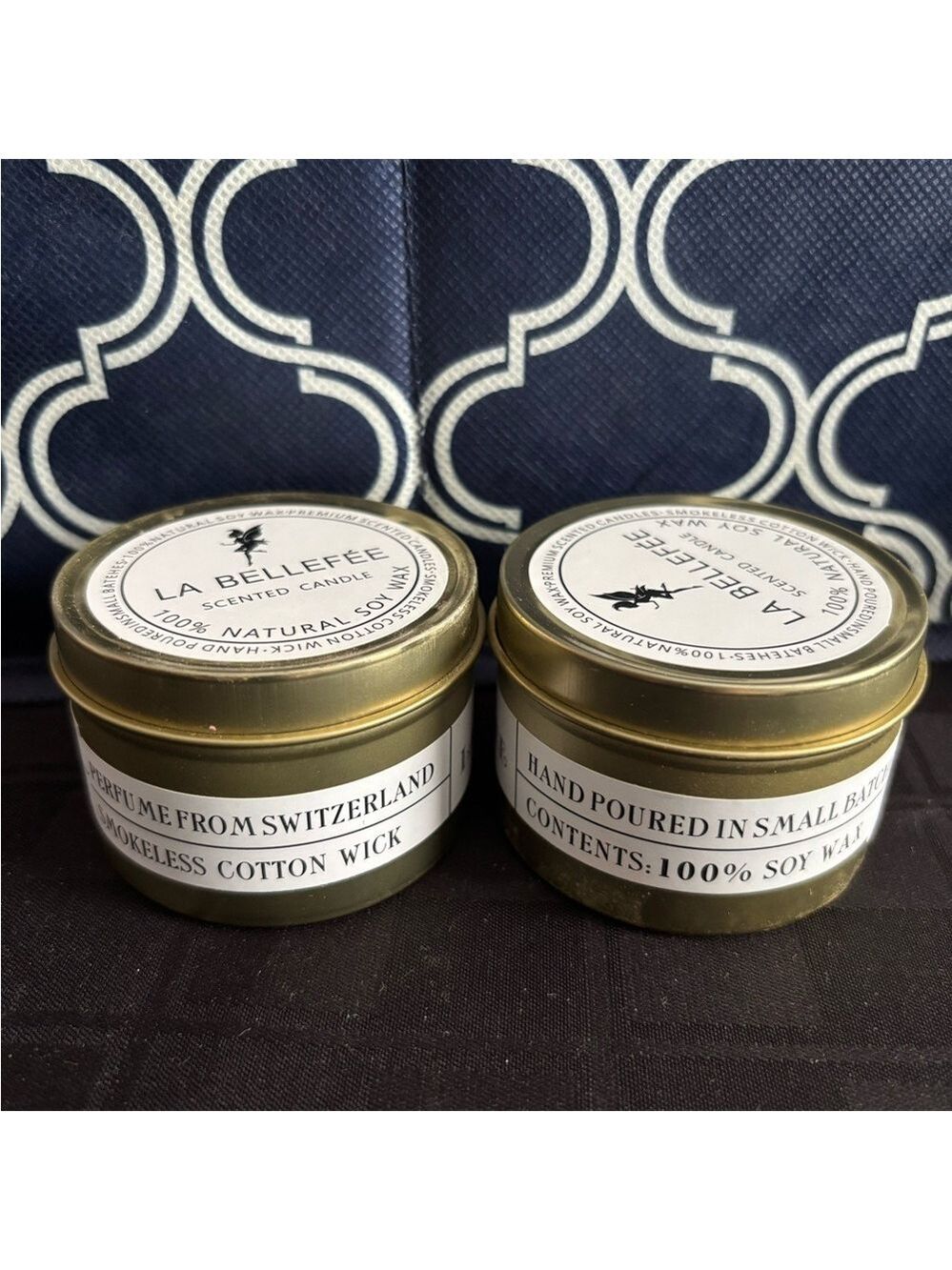 La Belle Gold Black Scented Candles - Picture 3 of 3